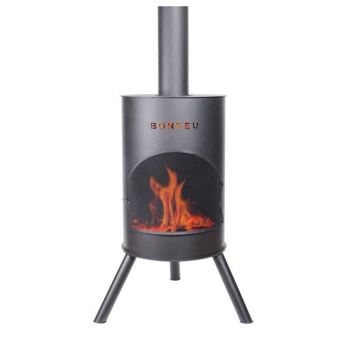 Bonfeu BonTon 60 Black Fireplace │ Firepit-online.com