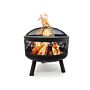 HEAT Firepit Alna with Spark Screen and grill grid