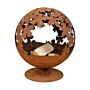 Esschert Fire Ball Laser Cut Leaves Rust Ø58