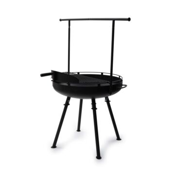 Barebones Cowboy fire pit grill system with grill grid product photo
