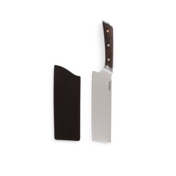 Barebones NO.7 Nakiri Knife product photo with knife pouch
