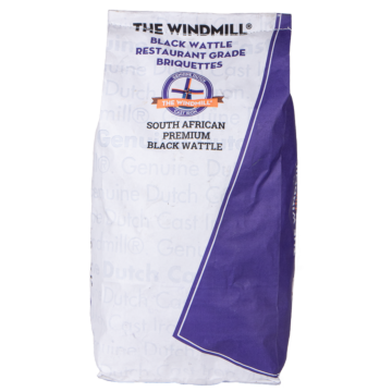 The Windmill Premium South African Black Wattle Briquettes front side