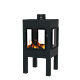 FORNO Fireplace Digna XL Black