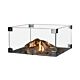 Glass screen surround for separate built-in burner square
