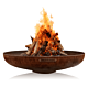 MOODZ fire bowl ø 100 cm product photo with fire
