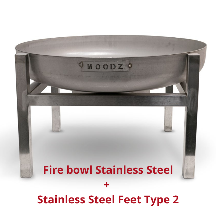 MOODZ Firebowl Stainless Steel | Firepit-Online.com