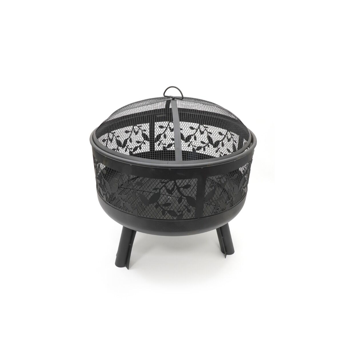 HEAT Firepit Alna with Spark Screen and grill grid