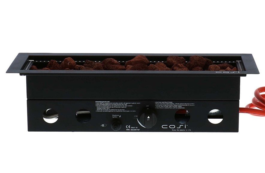 Cosi Fires built-in-burner Straight Black