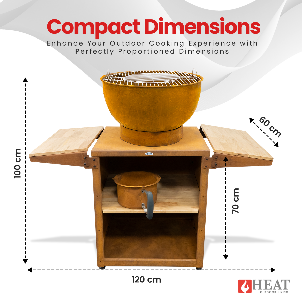 HEAT Kjok Outdoor Kitchen Ø56 cm Rust