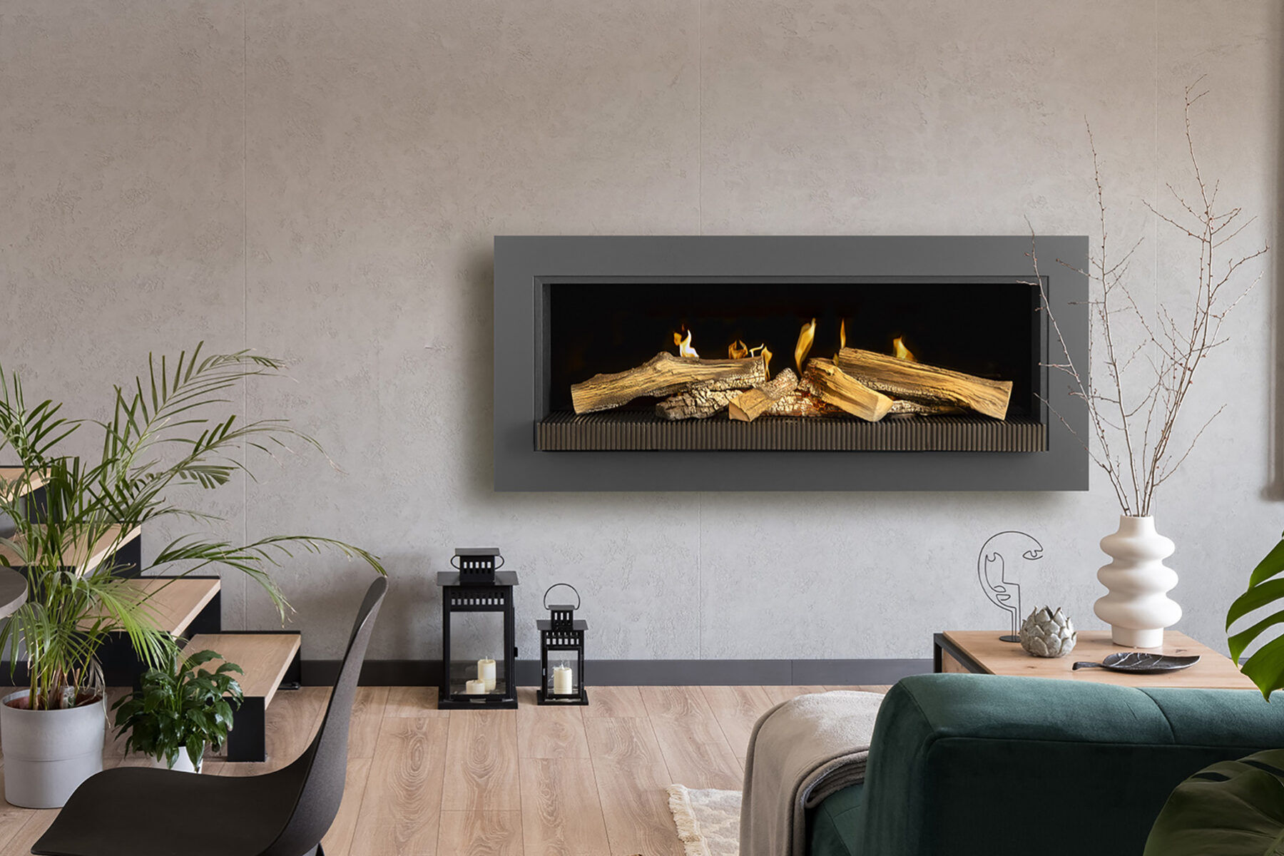 Kalfire E-55" Electric Atmosphere Fireplace