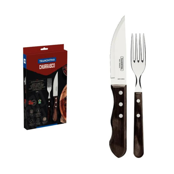 Tramontina 4 pcs Cutlery set Jumbo Polywood