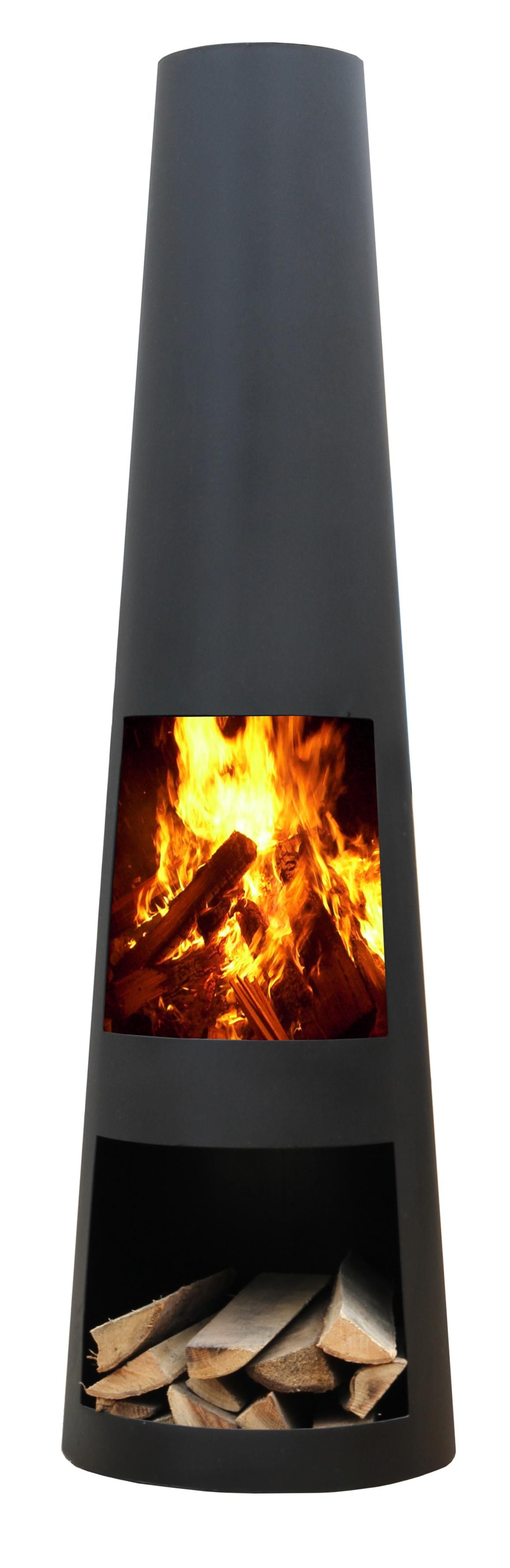 GardenMaxX Rengo Black Fireplace Firepit-online.com